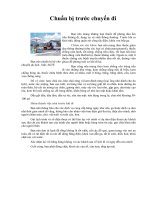 Tài liệu Chuẩn bị trước chuyến đi doc