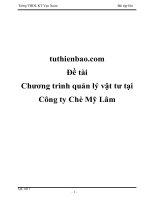 Chương trình quản lý vật tư tại công ty chè mỹ lâm 