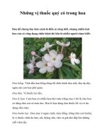 Tài liệu Những vị thuốc quý có trong hoa ppt