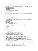 I. Câu hỏi lựa chọn: Chọn 1 phương án trả lời đúng nhất