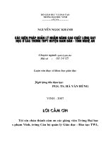 Các biện pháp quản lí nhằm nâng cao chất lượng dạy học ở các trường THPT huyện nam đàn   tỉnh nghệ an 