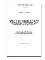 Nghiên cứu lựa chọn và ứng dụng một số bài tập phát triển sức bền chuyên môn nhằm nâng cao thành tích trong chạy 1500m cho nam học sinh trường THPT triệu sơn III thanh hoá 
