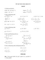 Bài giảng BÀI TẬP ÔN TẬP SAU TẾT KHỐI 10