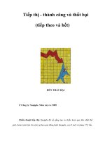 Tài liệu Tiếp thị - thành công và thất bại (tiếp theo và hết) pdf