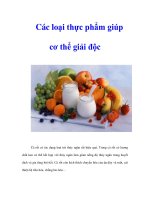Tài liệu Các loại thực phẩm giúp cơ thể giải độc ppt