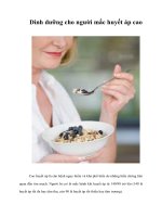 Tài liệu Dinh dưỡng cho người mắc huyết áp cao ppt