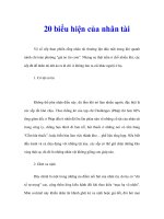 Tài liệu 20 biểu hiện của nhân tài pptx