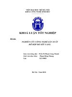 Khóa luận nghiên cứu công nghệ sản xuất đồ hộp bò sốt vang 