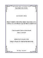 Phát triển thương hiệu dacera của công ty cổ phần gạch men cosevco 