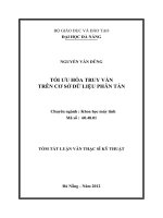 Tối ưu hóa truy vấn trên cơ sở dữ liệu phân tán 