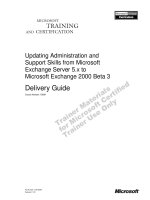 Tài liệu Updating Administration and Support Skills from Microsoft Exchange Server 5.x to Microsoft Exchange 2000 Beta 3 docx
