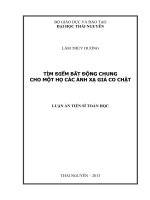 Tìm điểm bất động chung cho một họ các ánh xạ giả co chặt 