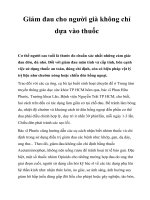 Tài liệu Giảm đau cho người già không chỉ dựa vào thuốc pptx