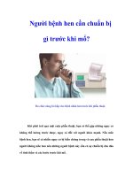 Tài liệu Người bệnh hen cần chuẩn bị gì trước khi mổ? doc