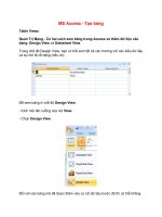 Tài liệu MS Access - Tạo bảng pptx