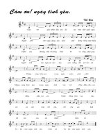 Tài liệu Bài hát cám ơn ngày tình yêu - Thế Bảo (lời bài hát có nốt) doc