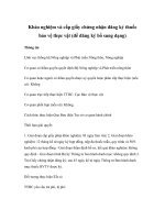 Tài liệu Khảo nghiệm và cấp giấy chứng nhận đăng ký thuốc bảo vệ thực vật (để đăng ký bổ sung dạng) docx