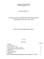 Yasser araphat với phong trào đấu tranh giải phóng dân tộc palextin 