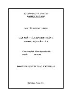 Cấp phát và cập nhật mảnh trong hệ phân tán 