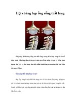 Tài liệu Hội chứng hẹp ống sống thắt lưng pptx