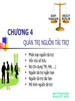QUẢN TRỊ NGUỒN TÀI TRỢ
