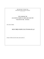 Hoàn thiện chuỗi cung ứng hoa đà lạt 