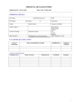 Tài liệu PERSONAL DETAILED FORM ppt