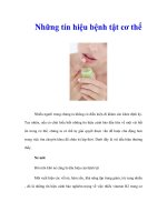 Tài liệu Những tín hiệu bệnh tật cơ thể pptx