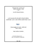 Luật mạnh số lớn đối với hệ thống khối độc lập và hệ thống khối trực giao 