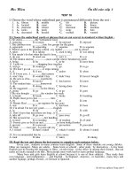 Bài giảng Bo de thi TN vao 10: De 16