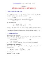 TÍNH ĐẠO HÀM VÀ TÍCH PHÂN