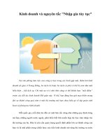 Tài liệu Kinh doanh và nguyên tắc 