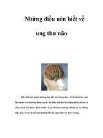 Tài liệu Những điều nên biết về ung thư não doc