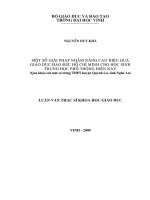 Một số giải pháp nhằm nâng cao hiệu quả giáo dục đạo đức hồ chí minh cho học sinh trung học phổ thông hiện nay (qua khảo sát một số trường THPT huyện quỳnh lưu tỉnh nghệ an) 