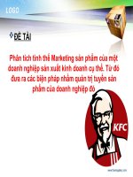 Phân tích tình thế marketing sản phẩm của một doanh nghiệp sản xuất kinh doanh cụ thể nhom 5 l05 