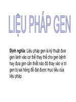 Bài giảng lieu phap gen