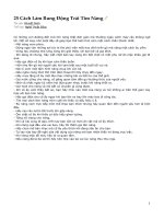 25 Cách Làm Rung Động Trái Tim Nàng 