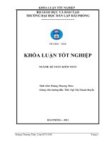Hoàn thiện công tác kế toán doanh thu, chi phí và xác định kết quả kinh doanh tại công ty cổ phần tnhh yến bình
