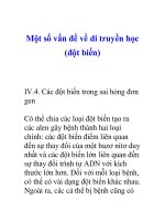Tài liệu Một số vấn đề về di truyền học (đột biến) pdf