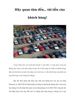 Tài liệu Hãy quan tâm đến... túi tiền của khách hàng! pdf