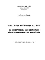 Các giải pháp nâng cao năng lực cạnh tranh của chi nhánh ngân hàng công thương bến thuỷ 
