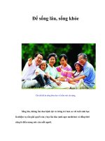 Tài liệu Để sống lâu, sống khỏe pptx