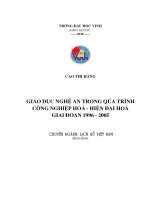 Giáo dục nghệ an trong quá trình công nghiệp hoá   hiện đại hoá giai đoạn 1996 2005 