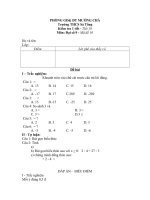 Bài giảng Bộ đề kiểm tra toán 9 cả năm