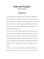 Tài liệu LUYỆN ĐỌC TIẾNG ANH QUA TÁC PHẨM VĂN HỌC-Pride and Prejudice -Jane Austen -Chapter 29 pptx