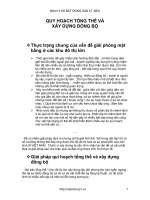 Tài liệu Giải pháp qui hoạch tổng thể và xây dựng đồng bộ pptx