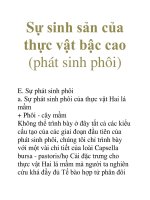 Tài liệu Sự sinh sản của thực vật bậc cao (phát sinh phôi) ppt