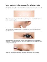 Tài liệu Mẹo nhỏ cho kiểu trang điểm nền tự nhiên docx