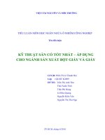 Tiểu luận kỹ thuật sẵn có tốt nhất   áp dụng cho ngành sản xuất bột giấy và giấy TIỂU LUẬN môn học NGĂN NGỪA ô NHIỄM CÔNG NGHIỆP 