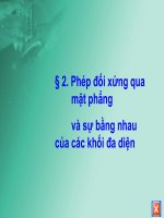Gián án Phép đối xứng qua mặt phẳng và sự bằng nhau của các khối đa diện